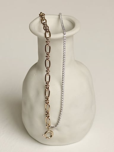 Brass Geometric Vintage  Multilayer chain Strand Bracelet