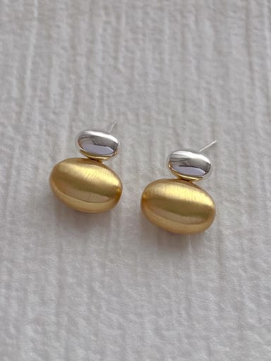 G131 Gold Earrings Brass Geometric Trend Stud Earring
