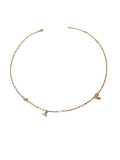 Brass Glass beads Butterfly Bohemia Beaded Necklace