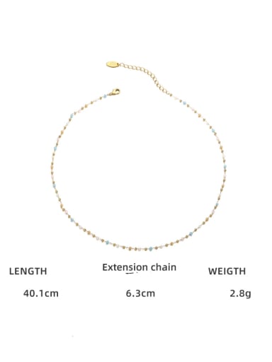 Brass Natural Stone Minimalist Geometric Bracelet and Necklace Set