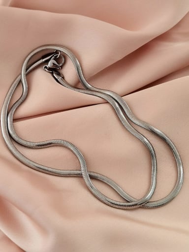 Titanium Steel Vintage  Snake bone chain Necklace