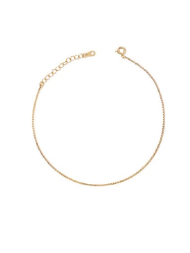 Brass Irregular Hip Hop Double Layer Chain Anklet