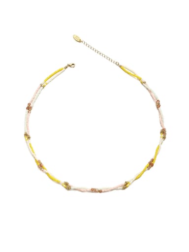 custom Brass MGB beads Geometric Trend Beaded Necklace