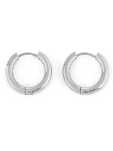 18mm steel Stainless steel Geometric Minimalist Huggie Earring