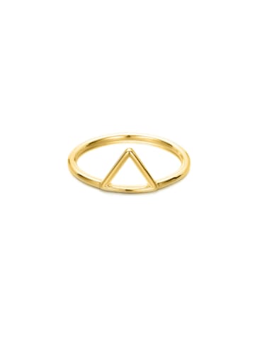 golden Stainless steel Triangle Minimalist Band Ring