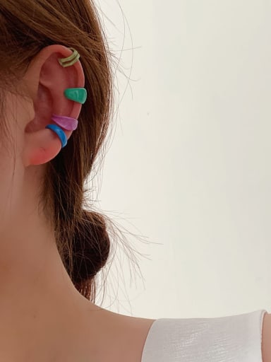 Resin Geometric Trend Design French Resin Ear Cuffs Earring