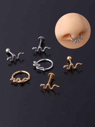 Stainless steel Snake Hip Hop Nose Rings