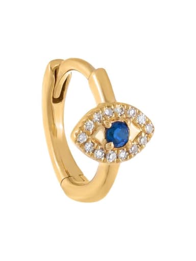 Brass Cubic Zirconia Evil Eye Minimalist Single Earring(Only-One)