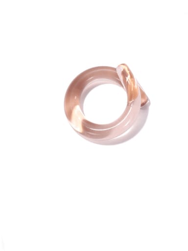 Light pink ring Coloured Glaze Geometric Minimalist Band Ring