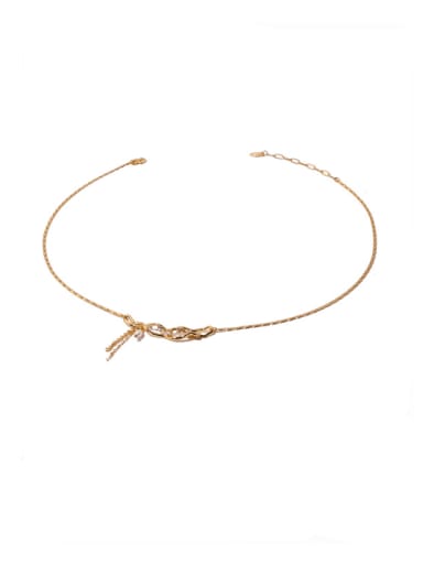 Brass Freshwater Pearl Tassel Vintage Necklace