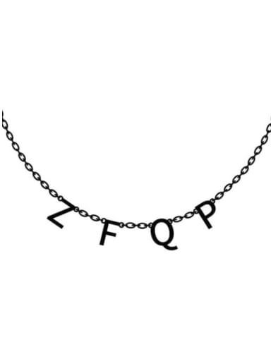4 Letters Custom Stainless steel Minimalist Name Necklace Chain