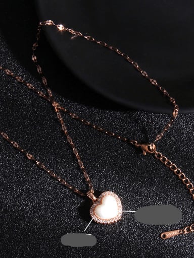 Cardioid A168 Copper Imitation Pearl Acrylic Sea  Star Trend Heart Pendant Necklace
