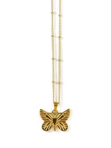 Titanium Butterfly Vintage  pendant Necklace