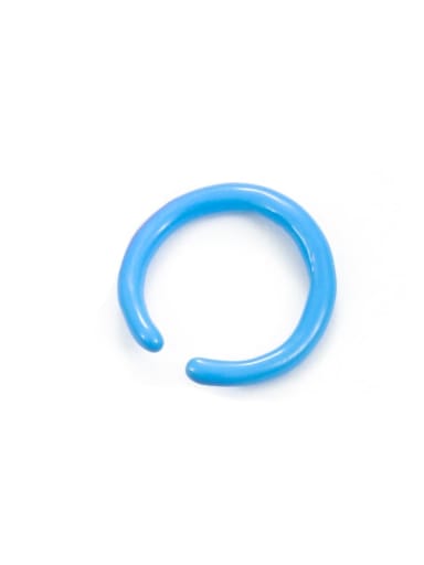 Light blue  (slightly adjustable) Zinc Alloy Enamel Geometric Minimalist Band Ring