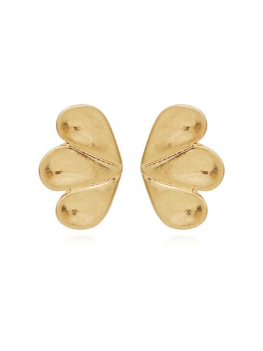 Copper  Smooth Wing Vintage Stud Trend Korean Fashion Earring