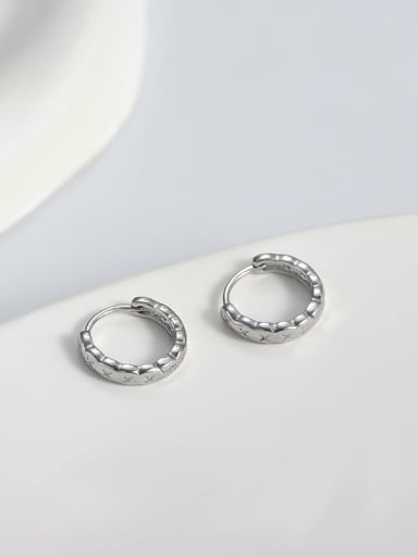 Silver ed67829 Brass Geometric Minimalist Hoop Earring