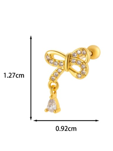 Brass Cubic Zirconia Wing Trend Single Earring