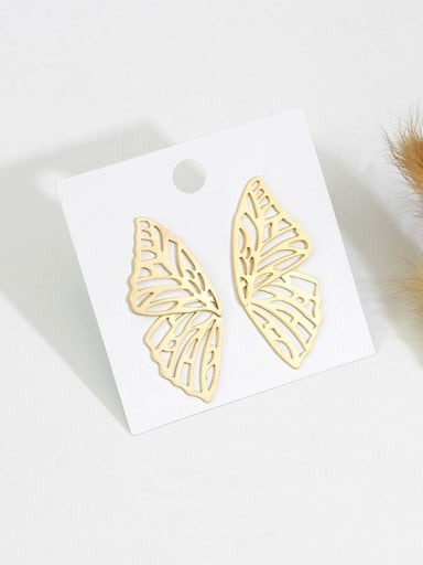 Copper Hollow Butterfly Minimalist Stud Trend Korean Fashion Earring