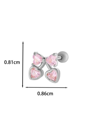 2  # Steel Brass Cubic Zirconia Planet Dainty Single Earring