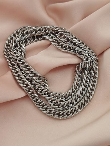 Titanium Steel  Hollow Geometric  Chain  Vintage Necklace