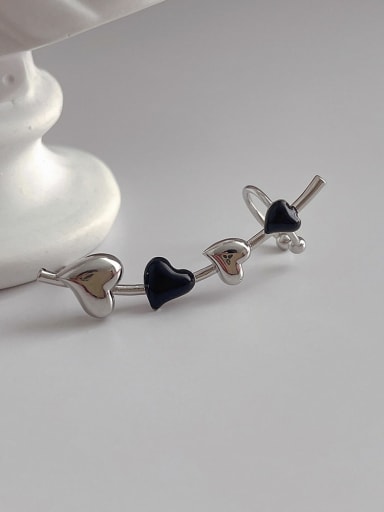 Brass Freshwater Pearl Geometric Minimalist Drop Earring (Single-Only One)