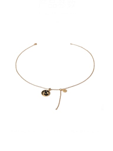 Brass Enamel Star Vintage Necklace