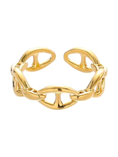 Style ? Brass Geometric Vintage Band Ring
