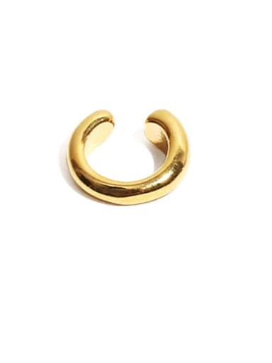Golden single Brass  Vintage  Line geometry ear bone clip without pierced ears Single Earring