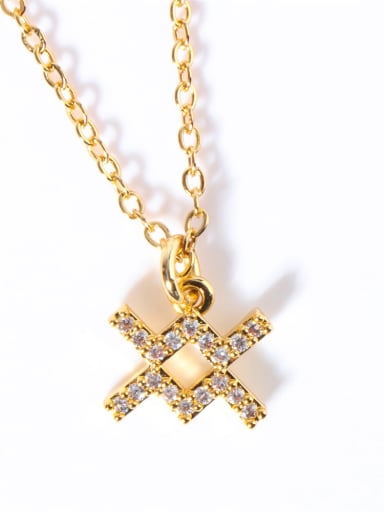 Brass Cubic Zirconia Constellation Minimalist Necklace