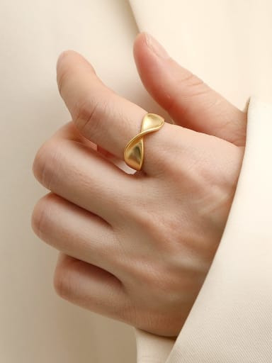 Brass Irregular Minimalist Band Fashion Ring