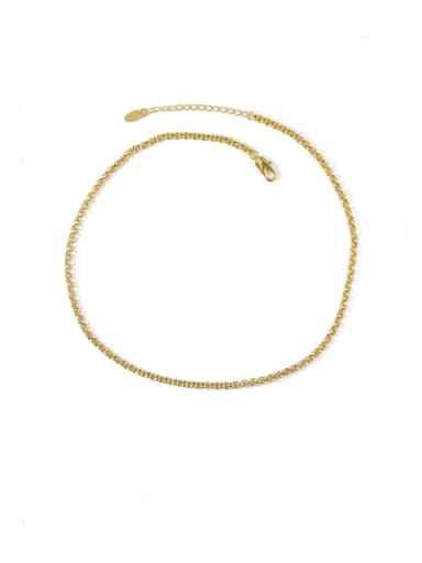 Brass Hollow  Geometric China Vintage Choker Necklace