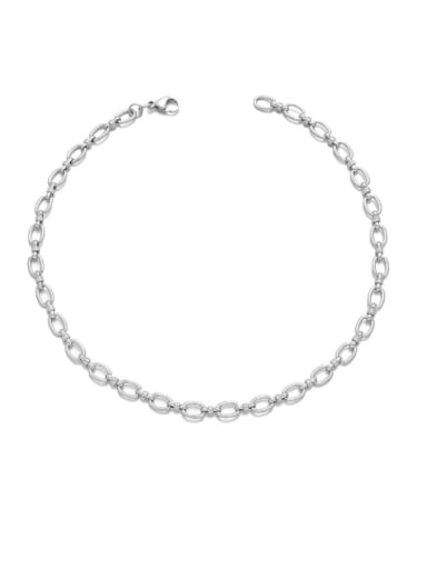 Titanium Steel  Hip Hop Hollow Chain Necklace