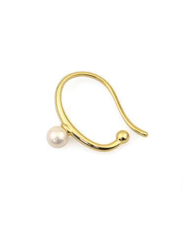 Brass Imitation Pearl Geometric Vintage Single Earring