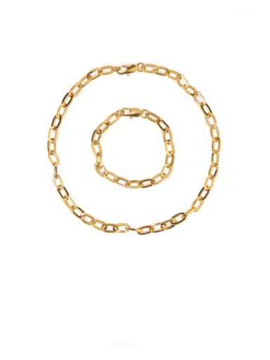 Brass hollow Geometric chain Vintage pendant Necklace