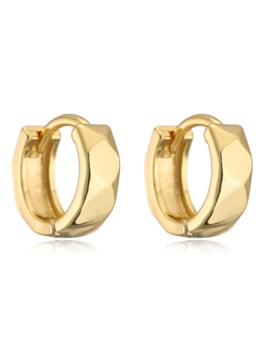 41808 Brass Geometric Trend Huggie Earring