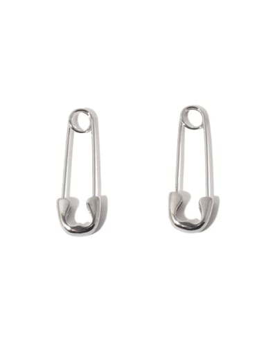 Brass PIN Geometric Minimalist Huggie Earring