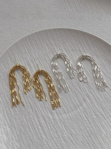 Brass Tassel Minimalist Drop Earring