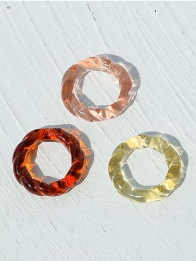 Hand Glass  Geometric Minimalist Band Ring