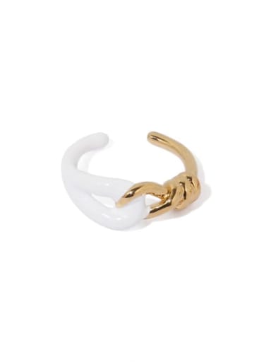 Style 3 Brass Enamel Geometric Minimalist Band Ring