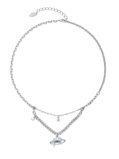 Brass Natural Stone Star Minimalist Necklace
