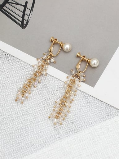 Copper Acrylic Tassel Minimalist Threader Trend Korean Fashion Earring