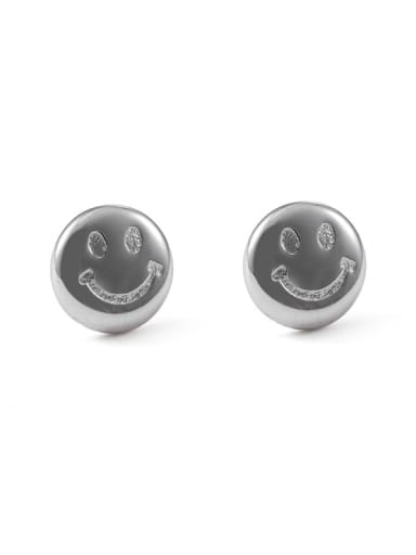 Titanium Steel Smiley Minimalist Stud Earring