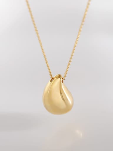 18K gold model 1 Brass Water Drop Minimalist Necklace