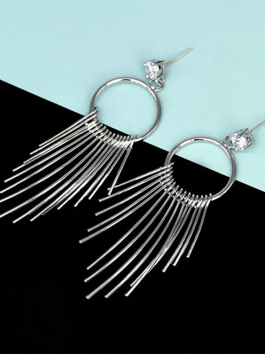 Copper Hollow Tassel Minimalist Stud Trend Korean Fashion Earring