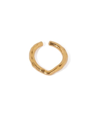 Brass Geometric Minimalist Single Earring