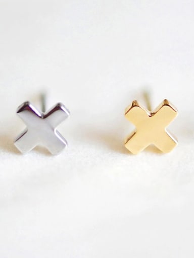 Stainless steel Cross Minimalist Stud Earring