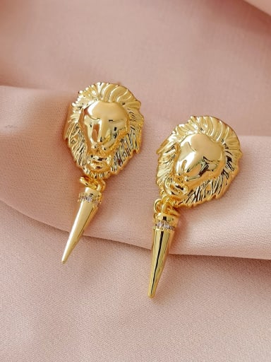 custom Brass Geometric Vintage Drop Earring