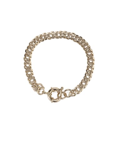 Brass  Hollow Geometric Vintage  Simple and versatile chain bracelet