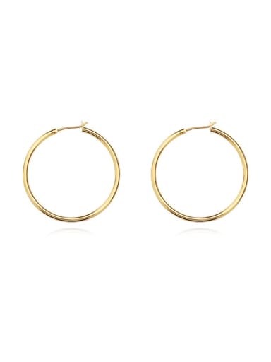 Brass Geometric Minimalist Hoop Trend Korean Fashion Earring