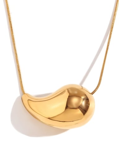 golden Stainless steel Water Drop Minimalist Necklace